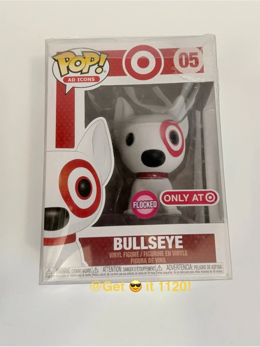 Funko POP! Ad Icons Target - Bullseye Flocked with Red Collar Protector included
